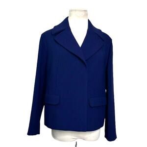 GIORGIO ARMANI Blue Virgin Wool Evening Jacket size 6
